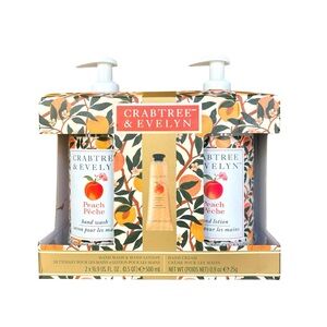 SOLD! NIB Crabtree & Evelyn Peach Hand Wash and Lotion Set - 3 PCS